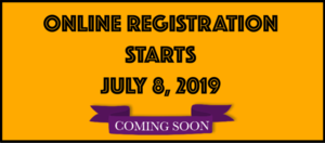 2019 ONLINE REGISTRATION